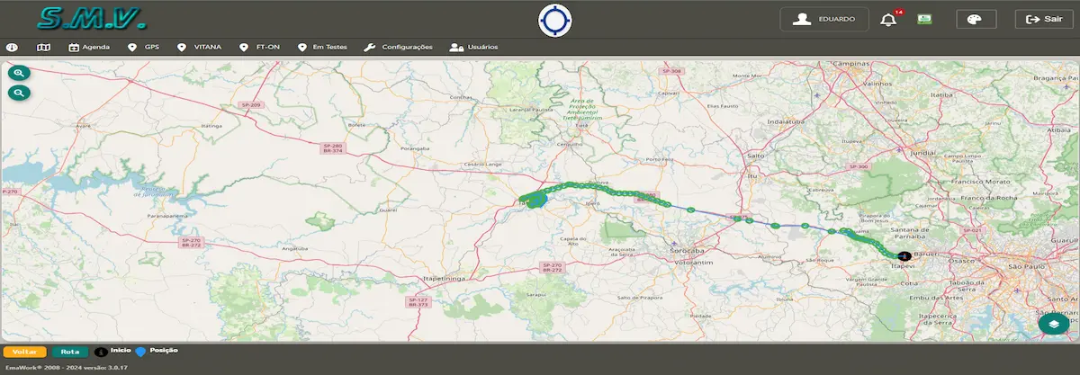 [Mapa: painel do historico do sistema S.M.V.]